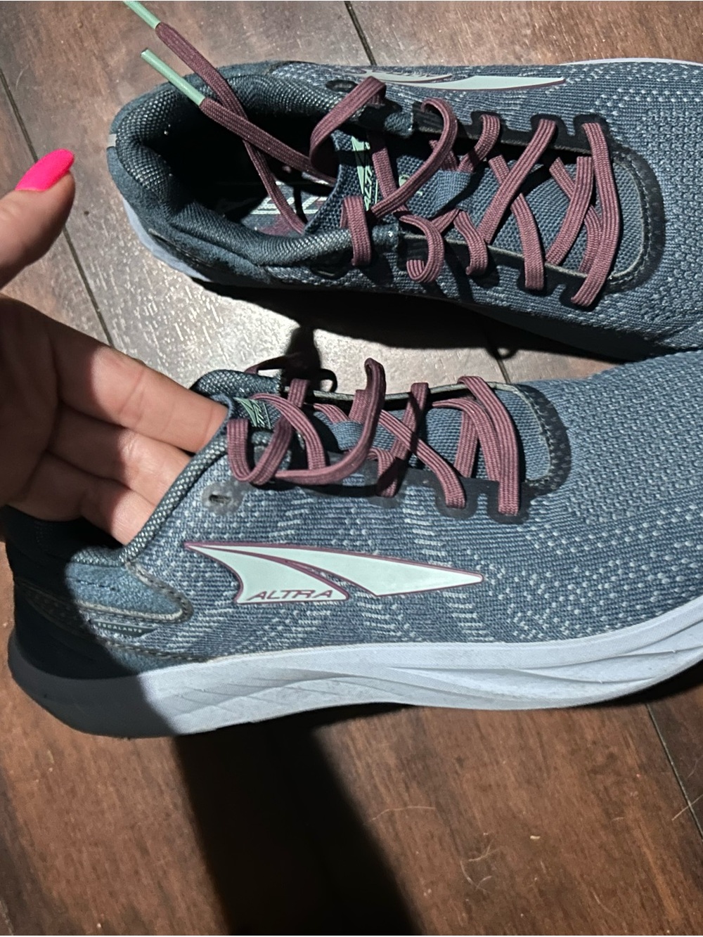 Altra Women's Running Shoes - Slate Blue with Mauve Laces - Picture 2 of 4